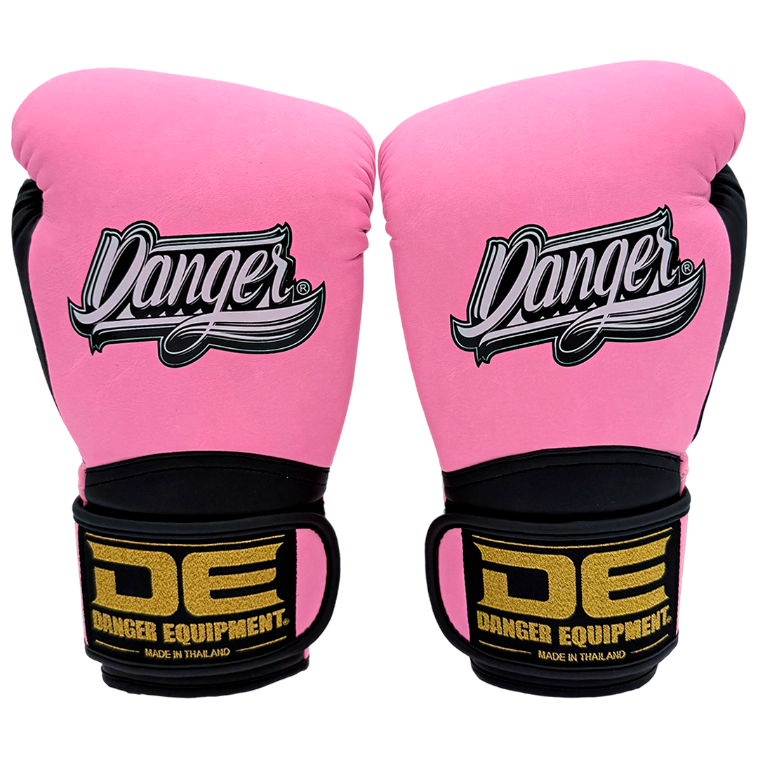 Boxing Gloves Danger Rocket Microfiber Pink Black - Sambo Store Australasia