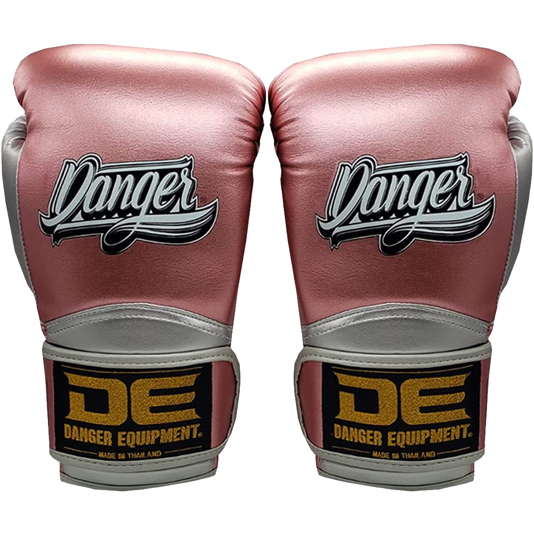 Boxing Gloves Danger Rocket Microfiber Metalic Pink - Sambo Store Australasia