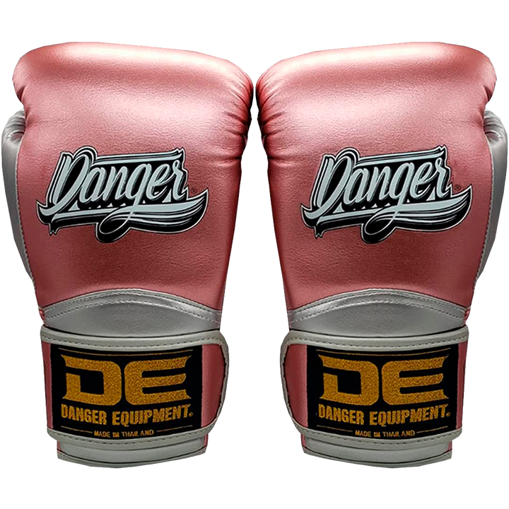 Boxing Gloves Danger Rocket Microfiber Metalic Pink - Sambo Store Australasia