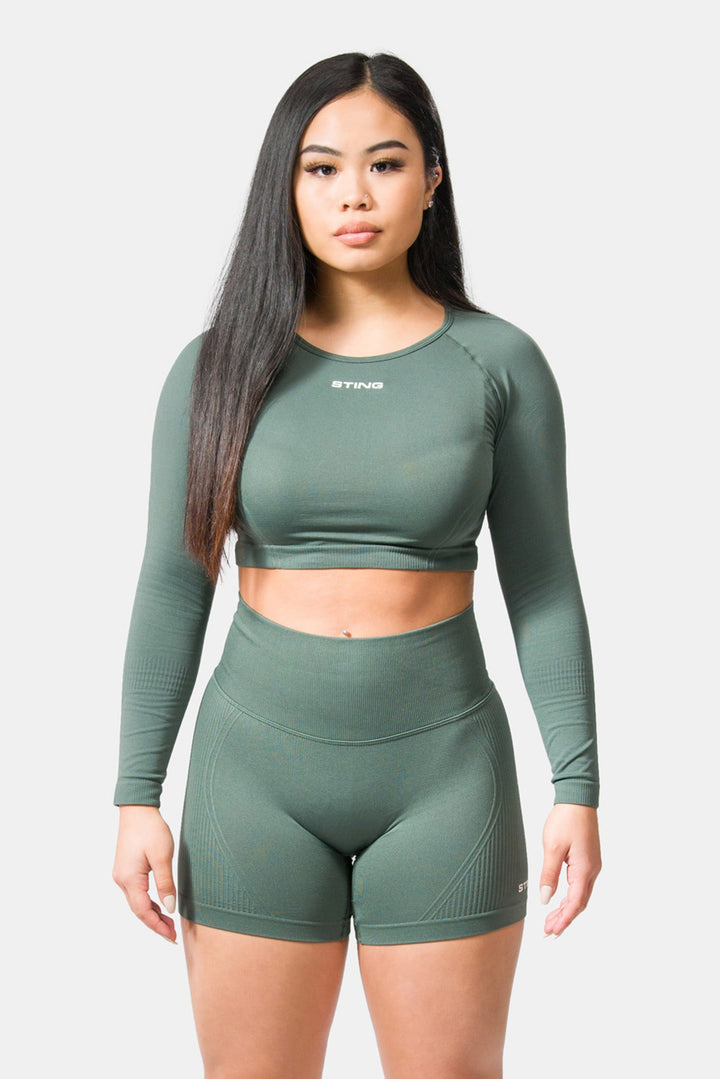 Allure Seamless Long Sleeve Top — Lightweight Stretch Performance Layering Tee
