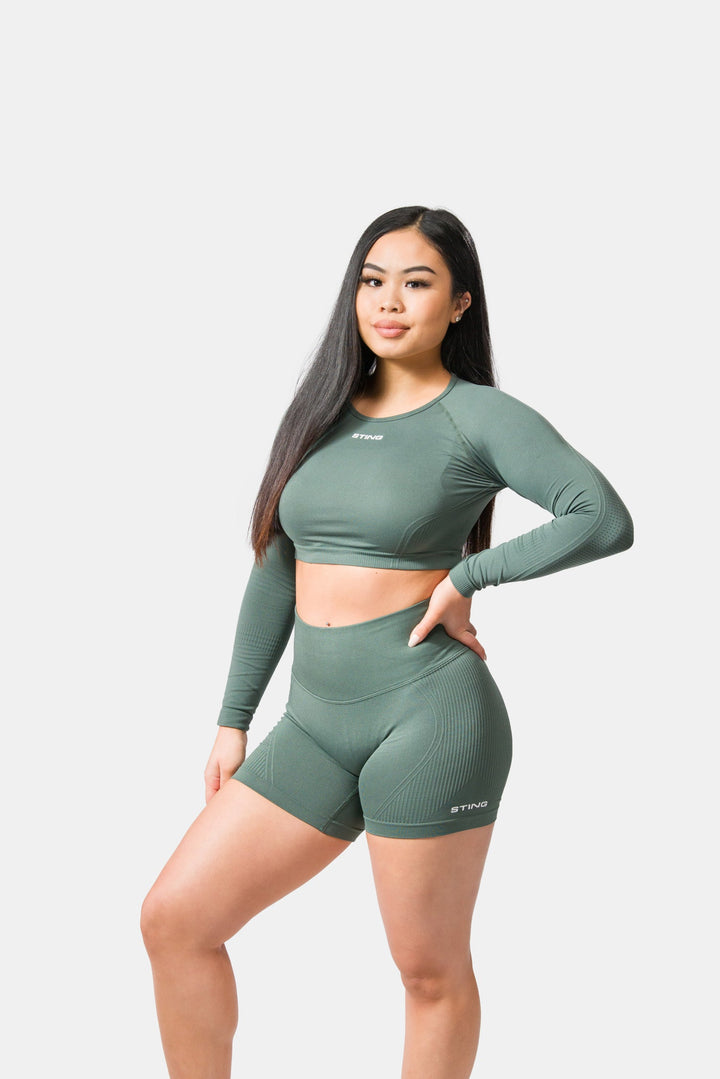 Allure Seamless Long Sleeve Top — Lightweight Stretch Performance Layering Tee