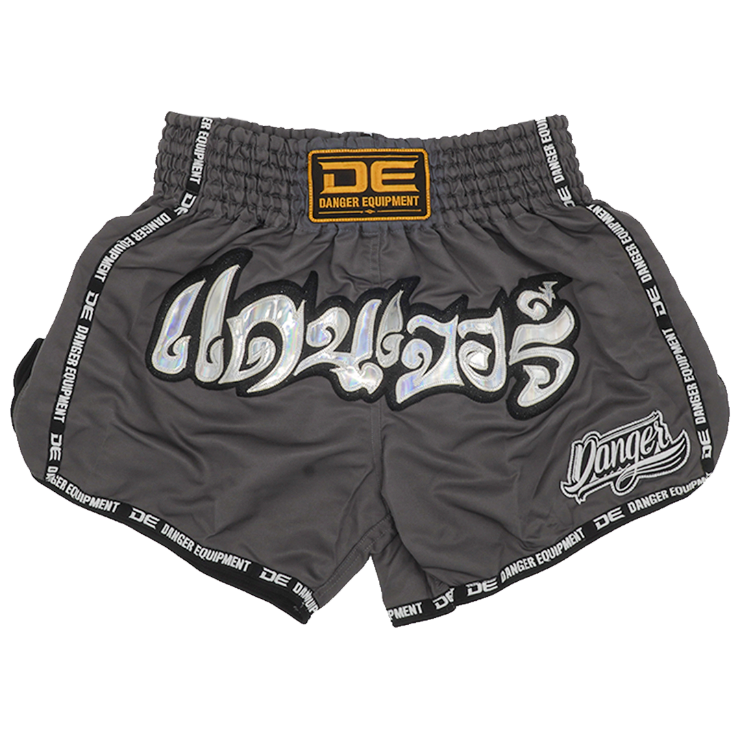 Muaythai Shorts Danger Grey - Sambo Store Australasia