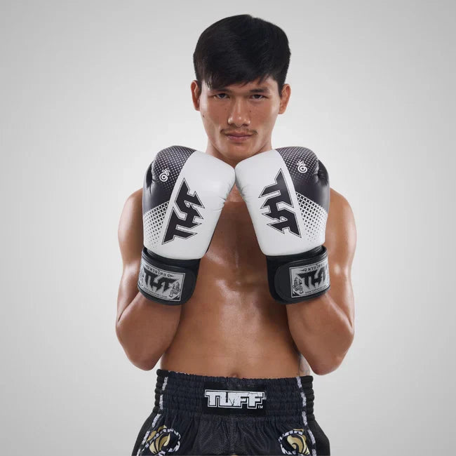 TUFF White Muay Thai Boxing Gloves - Sambo Store Australasia