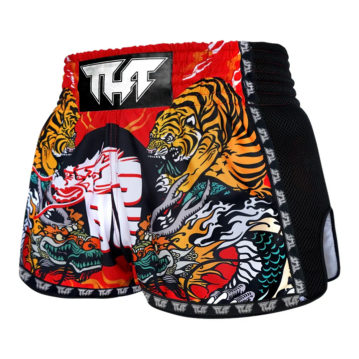 TUFF Chinese Dragon & Tiger Muay Thai Shorts - Sambo Store Australasia