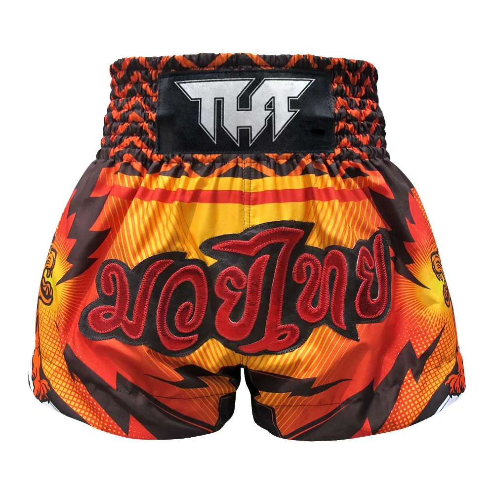 TUFF Double Tiger Muay Thai Shorts - Orange - Sambo Store Australasia