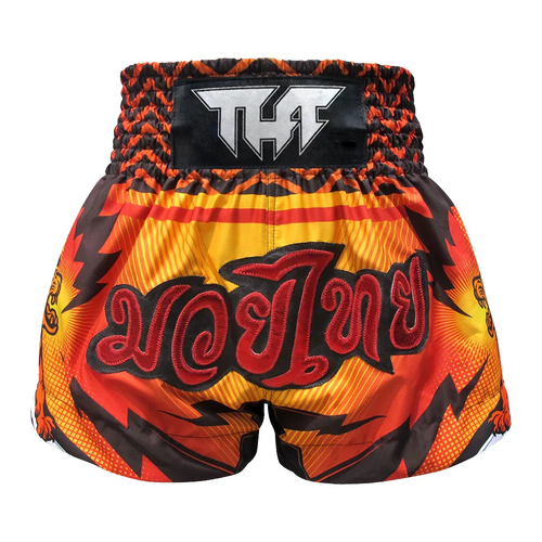 TUFF Double Tiger Muay Thai Shorts - Orange - Sambo Store Australasia