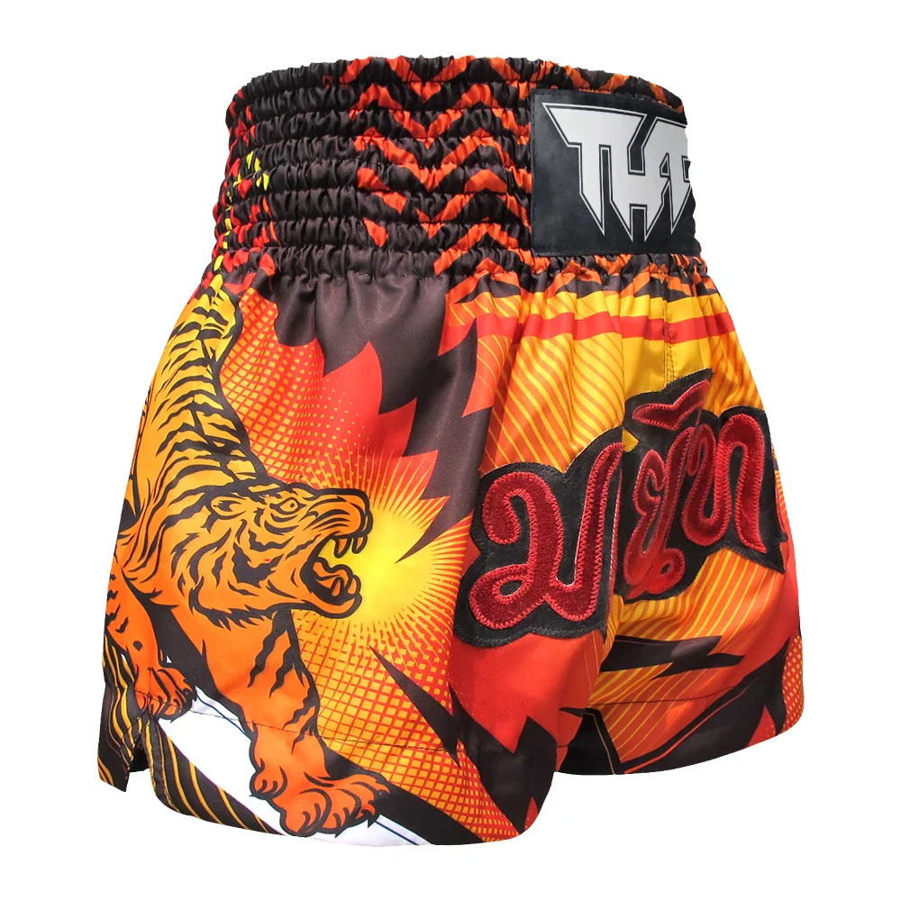 TUFF Double Tiger Muay Thai Shorts - Orange - Sambo Store Australasia
