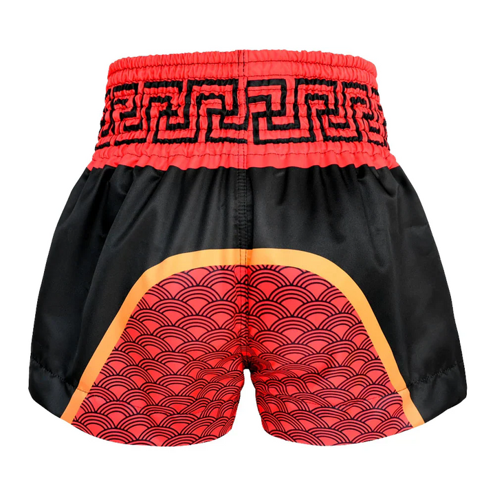 TUFF Chinese Dragon Muay Thai Shorts - Black/Red - Sambo Store Australasia