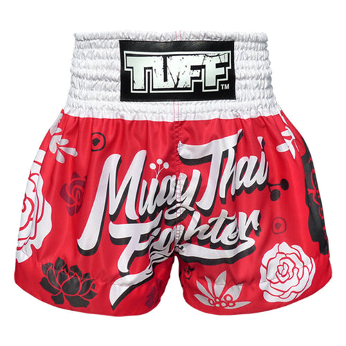 TUFF Muay Thai Fighter Muay Thai Shorts - Red - Sambo Store Australasia