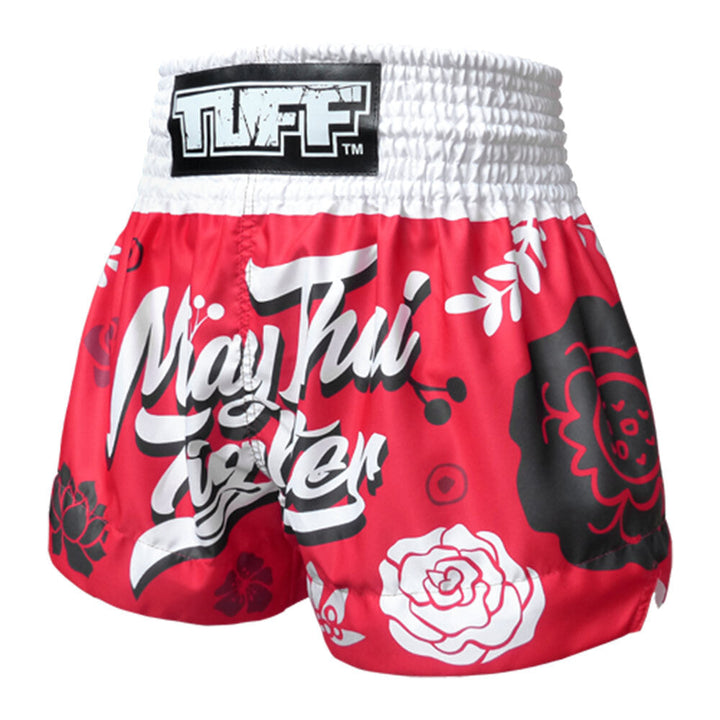 TUFF Muay Thai Fighter Muay Thai Shorts - Red - Sambo Store Australasia