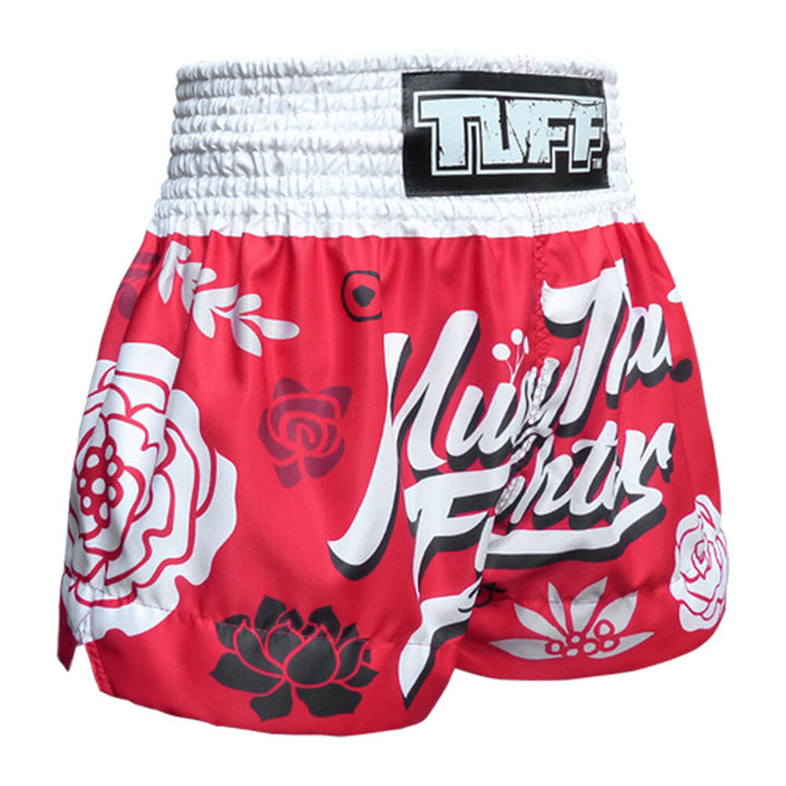 TUFF Muay Thai Fighter Muay Thai Shorts - Red - Sambo Store Australasia