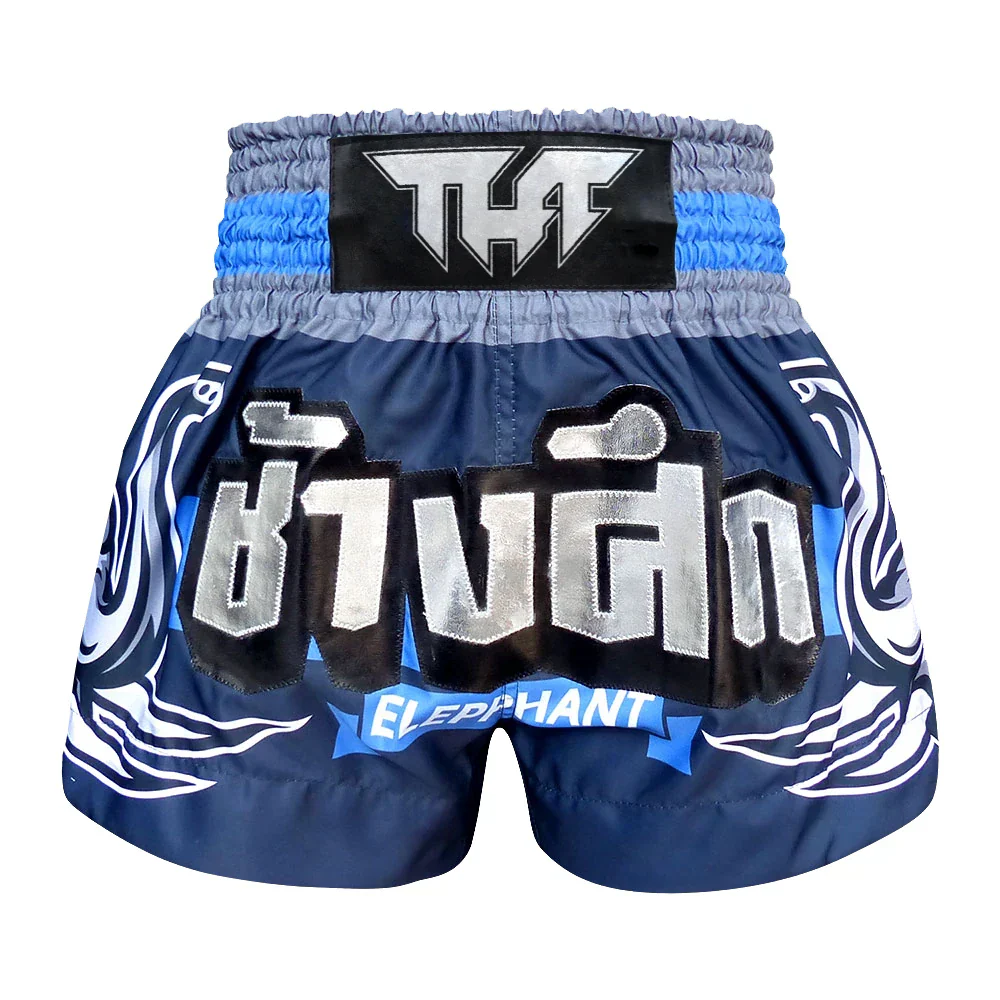 TUFF War Elephant Muay Thai Shorts - Blue - Sambo Store Australasia