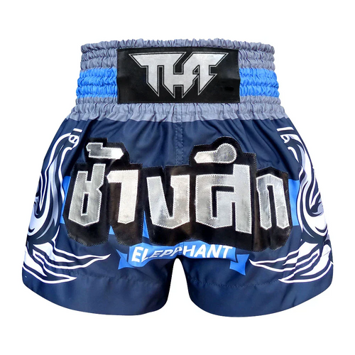 TUFF War Elephant Muay Thai Shorts - Blue - Sambo Store Australasia
