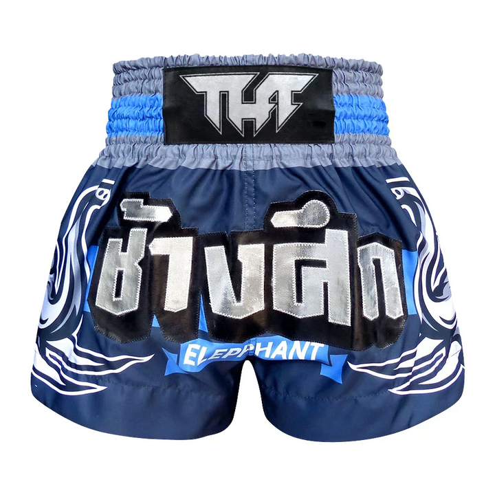 TUFF War Elephant Muay Thai Shorts - Blue - Sambo Store Australasia