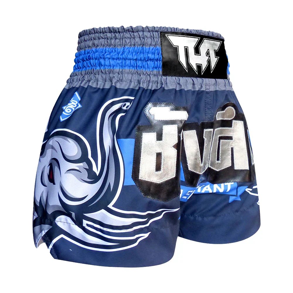 TUFF War Elephant Muay Thai Shorts - Blue - Sambo Store Australasia