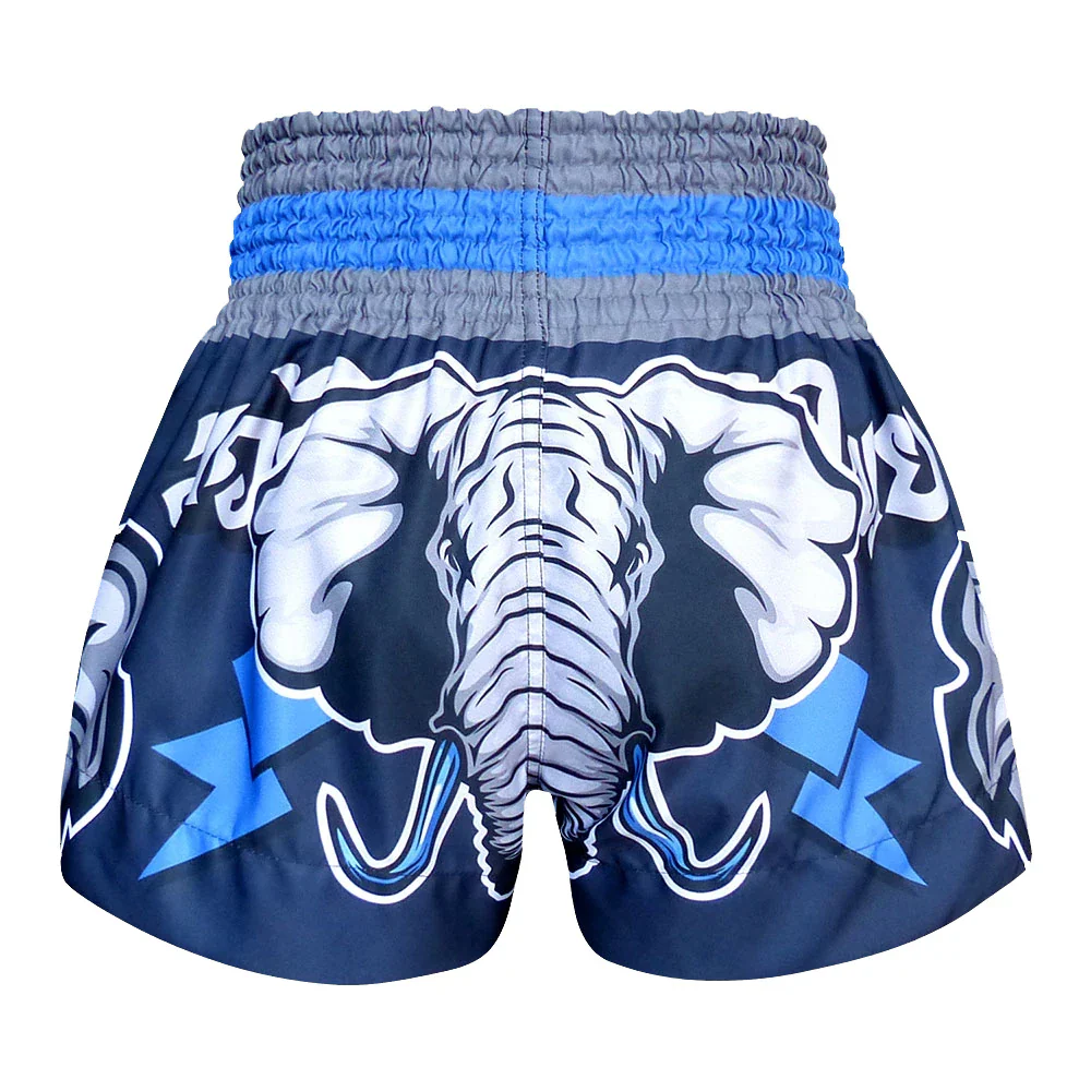 TUFF War Elephant Muay Thai Shorts - Blue - Sambo Store Australasia