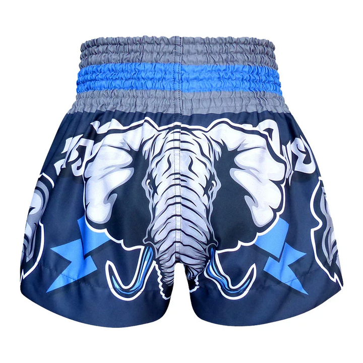 TUFF War Elephant Muay Thai Shorts - Blue - Sambo Store Australasia