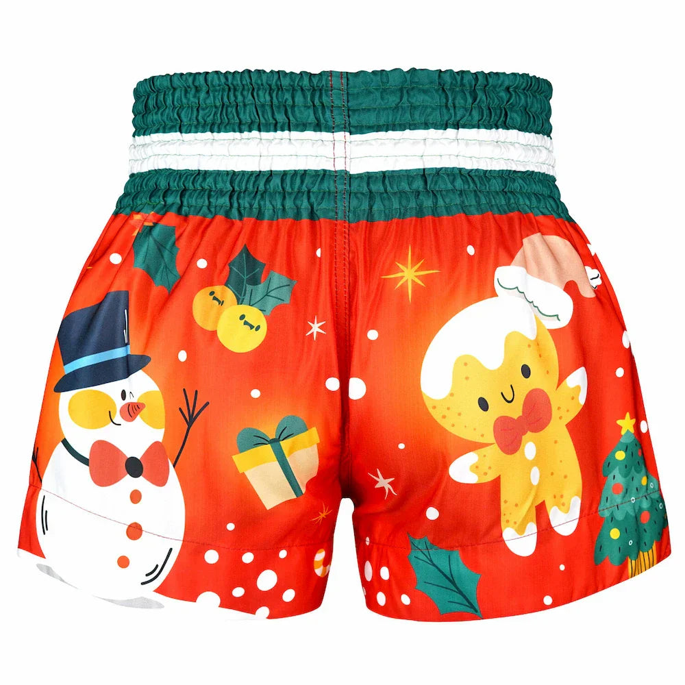 TUFF Snowman Christmas Muay Thai Shorts - Sambo Store Australasia