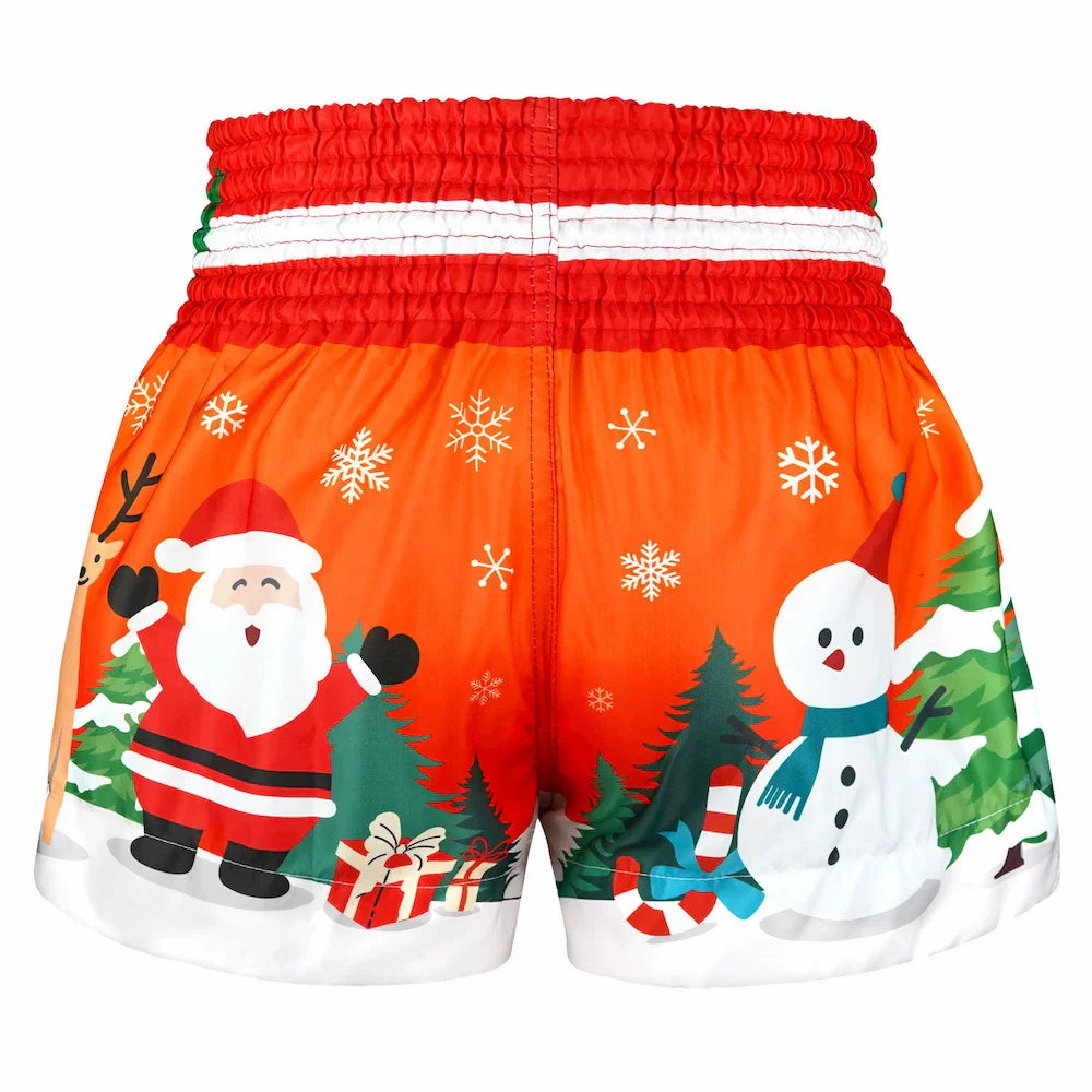 TUFF Festive Snowman Christmas Muay Thai Shorts - Sambo Store Australasia