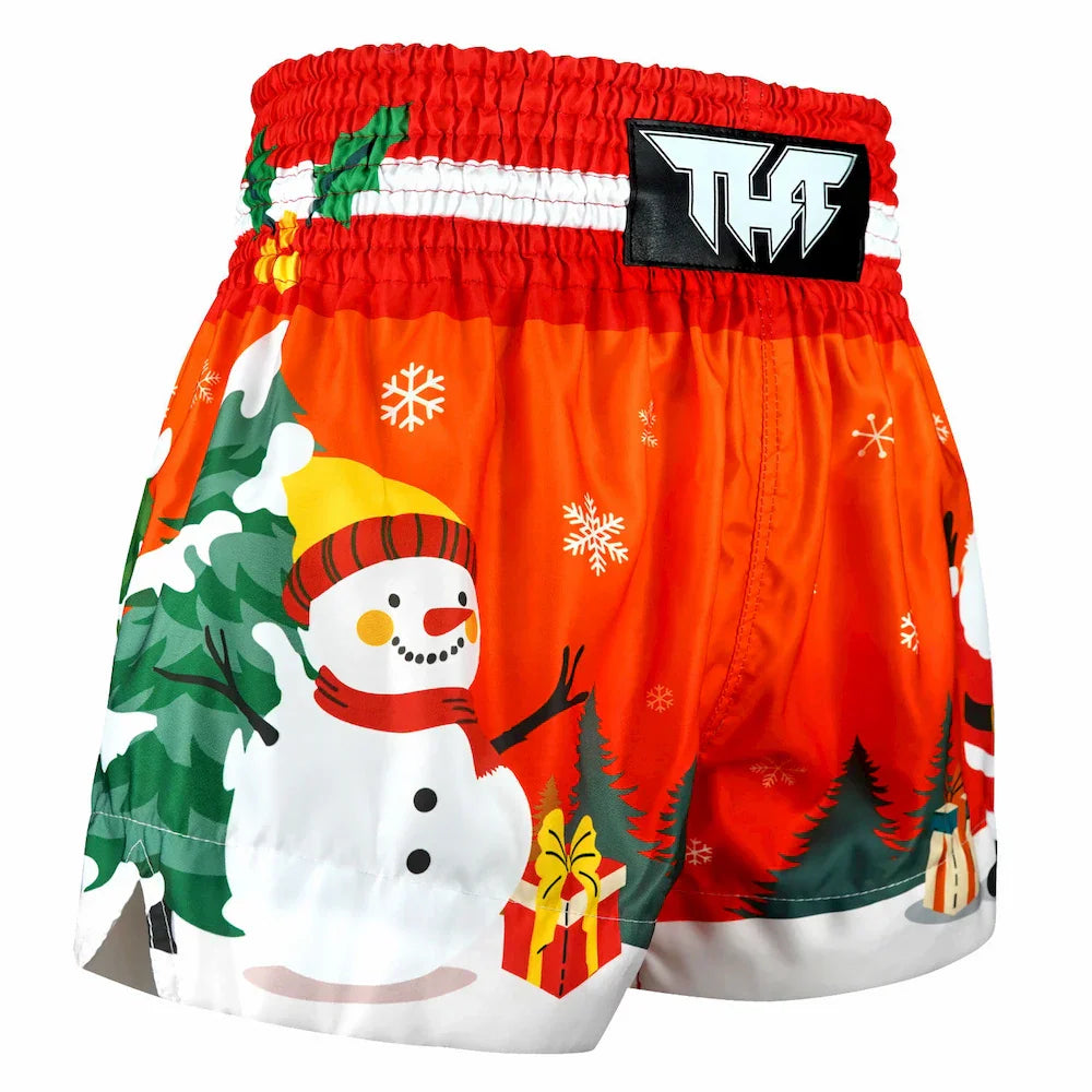 TUFF Festive Snowman Christmas Muay Thai Shorts - Sambo Store Australasia