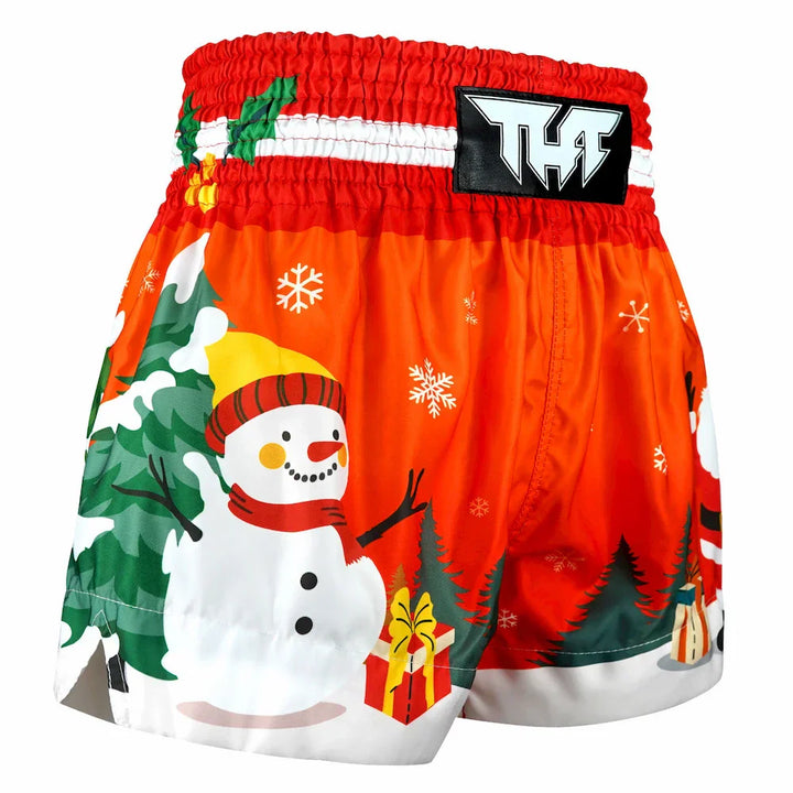 TUFF Festive Snowman Christmas Muay Thai Shorts - Sambo Store Australasia
