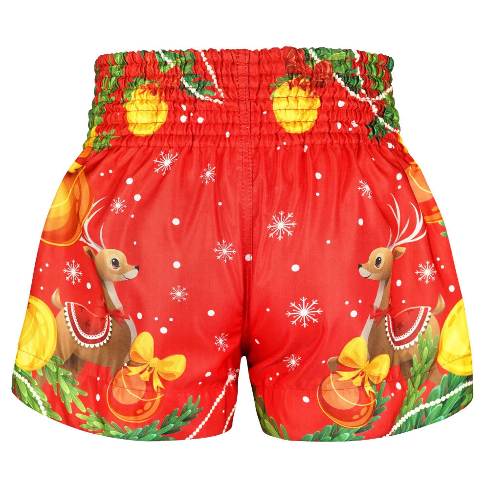 TUFF Festive Reindeer Muay Thai Shorts - Sambo Store Australasia
