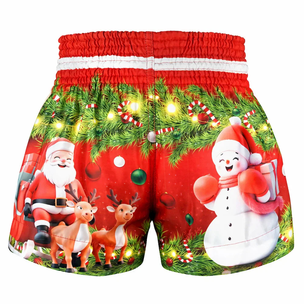 TUFF Festive Santa Muay Thai Shorts - Sambo Store Australasia