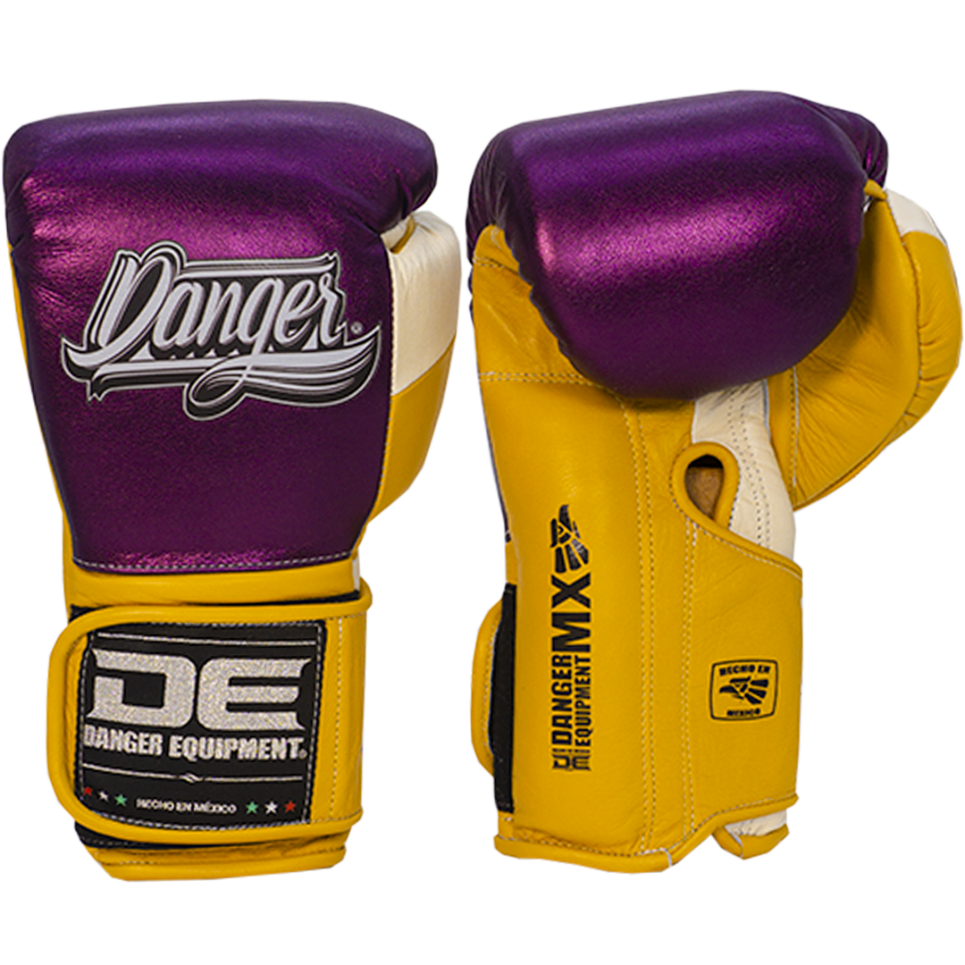 Boxing Pro Gloves Velcro Danger Mx Lakers - Sambo Store Australasia