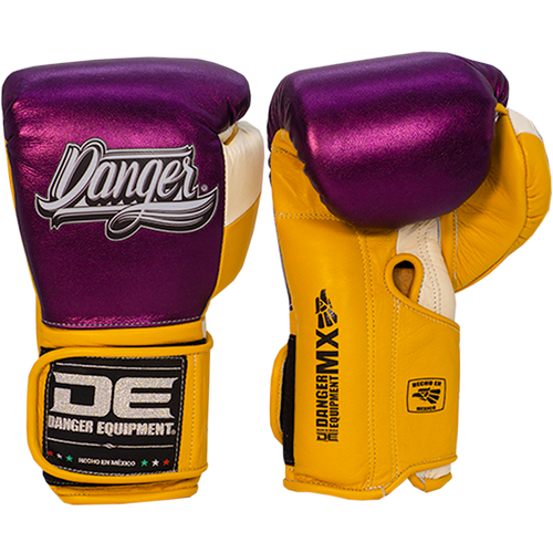 Boxing Pro Gloves Velcro Danger Mx Lakers - Sambo Store Australasia