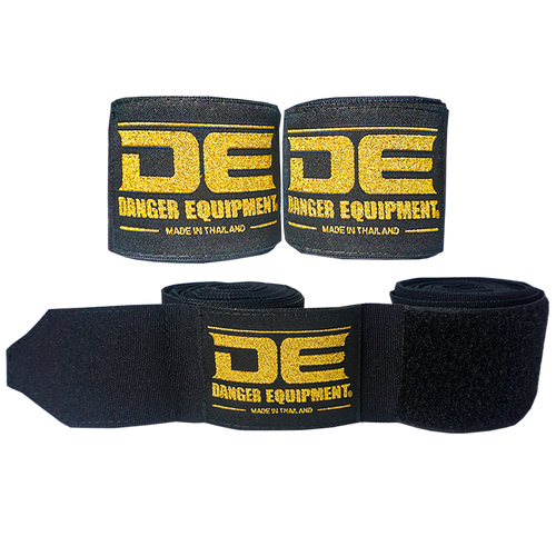 Hand Wraps Danger Semi Elastic Black - Sambo Store Australasia