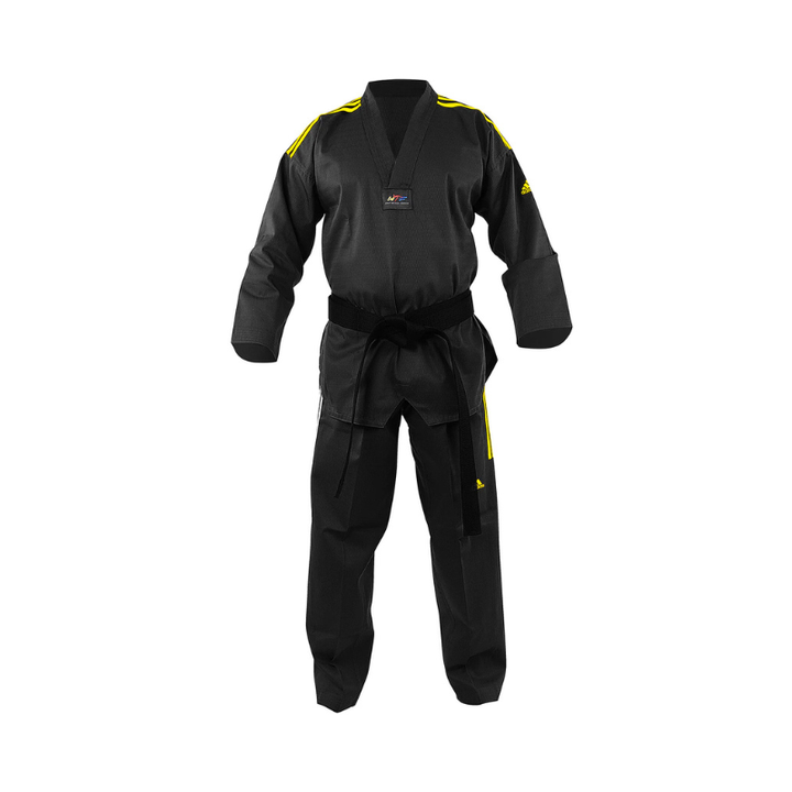 Adidas Black/Gold Stripes Taekwondo Dobok/Uniform - Sambo Store Australasia