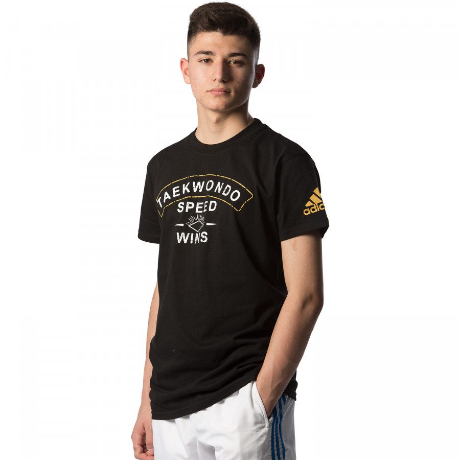 Adidas Taekwondo 'Speed Wins' T-Shirt - Sambo Store Australasia