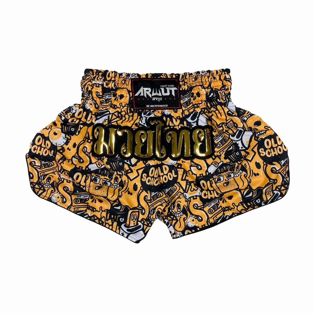 Arwut Old School Graffiti Muay Thai Shorts - Sambo Store Australasia