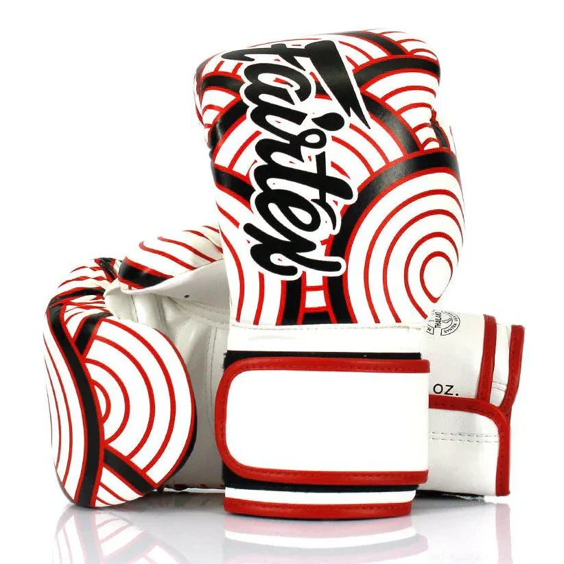 Fairtex BGV14 Microfibre Boxing Gloves - Art Collections - Red Wave - Sambo Store Australasia