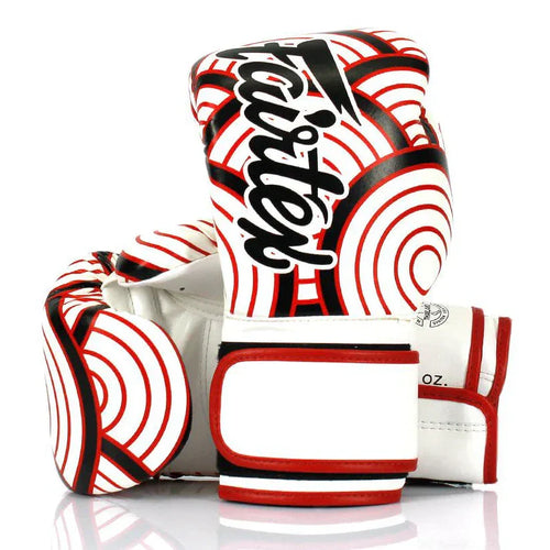 Fairtex BGV14 Microfibre Boxing Gloves - Art Collections - Red Wave - Sambo Store Australasia