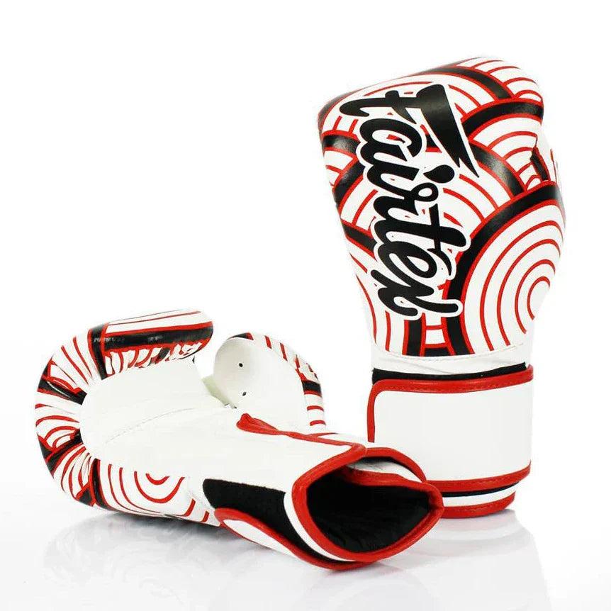 Fairtex BGV14 Microfibre Boxing Gloves - Art Collections - Red Wave - Sambo Store Australasia