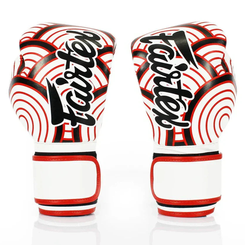 Fairtex BGV14 Microfibre Boxing Gloves - Art Collections - Red Wave - Sambo Store Australasia