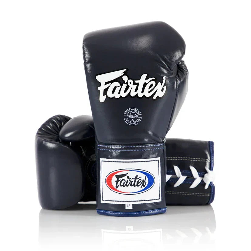 Fairtex BGL6 Professional Leather Lace-Up Fight Gloves - Sambo Store Australasia
