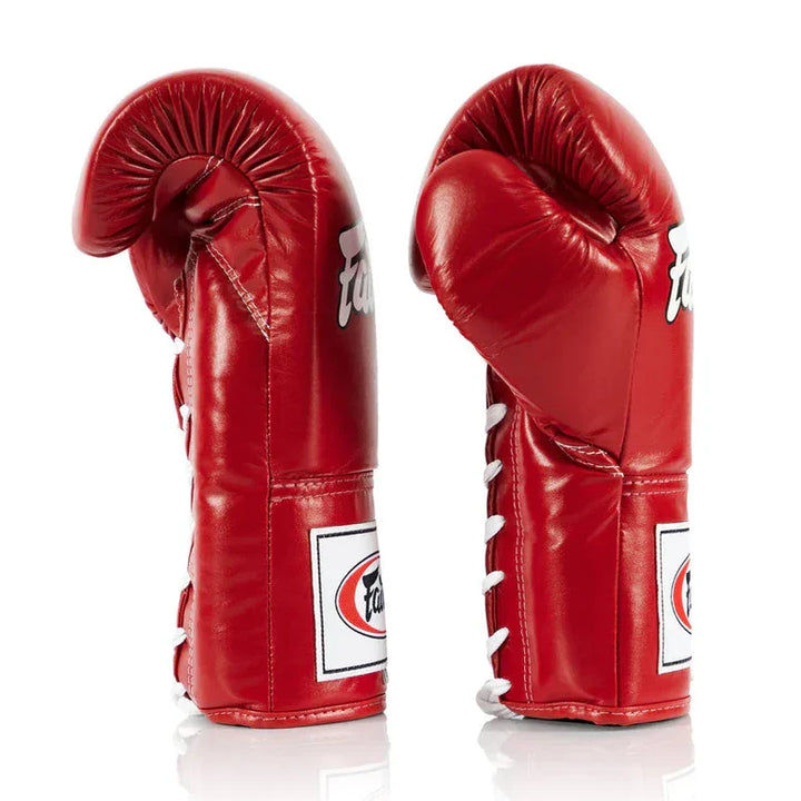 Fairtex BGL6 Professional Leather Lace-Up Fight Gloves - Sambo Store Australasia
