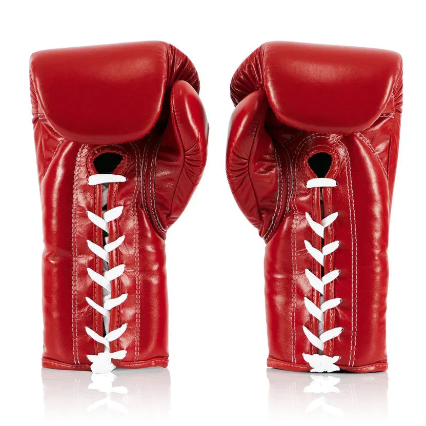 Fairtex BGL6 Professional Leather Lace-Up Fight Gloves - Sambo Store Australasia