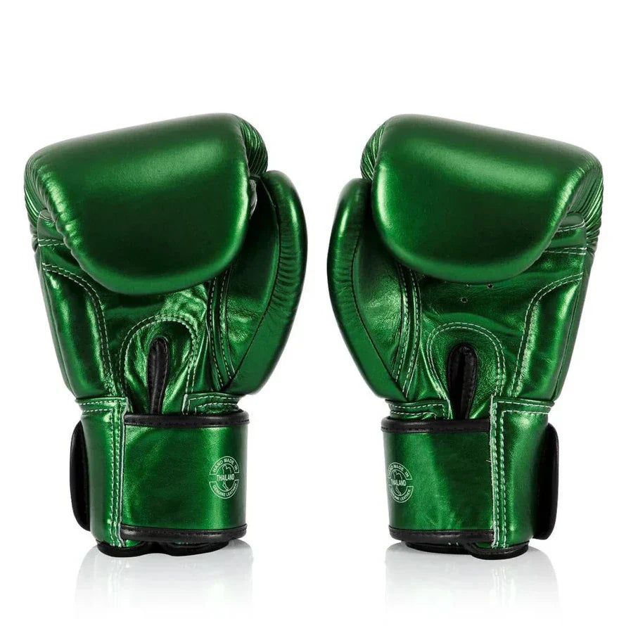 Fairtex BGV22 Metallic Boxing Gloves — Green — view 4