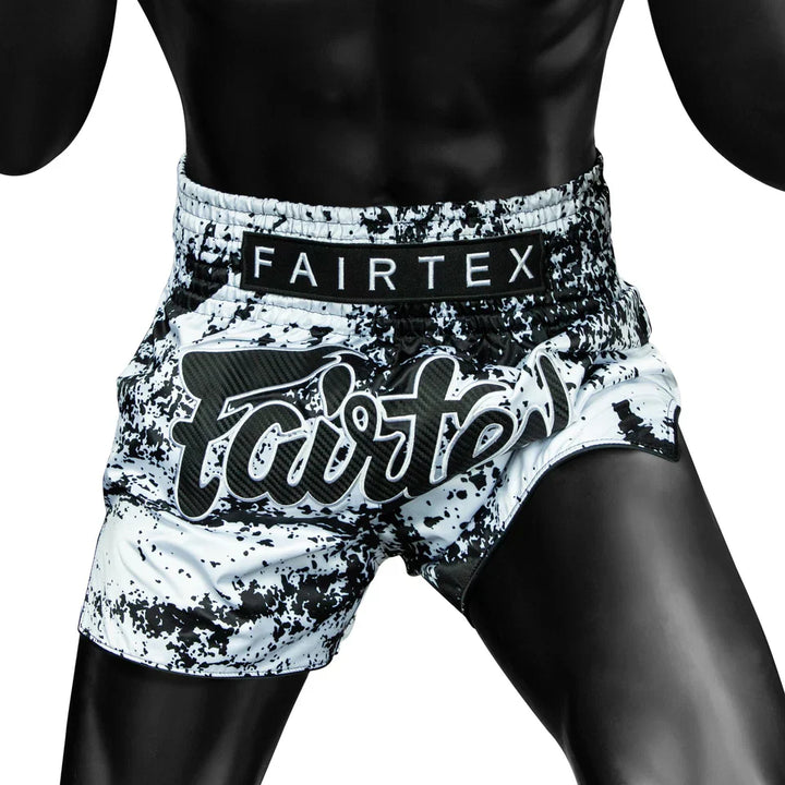 Fairtex Grunge White Muay Thai Shorts - Sambo Store Australasia