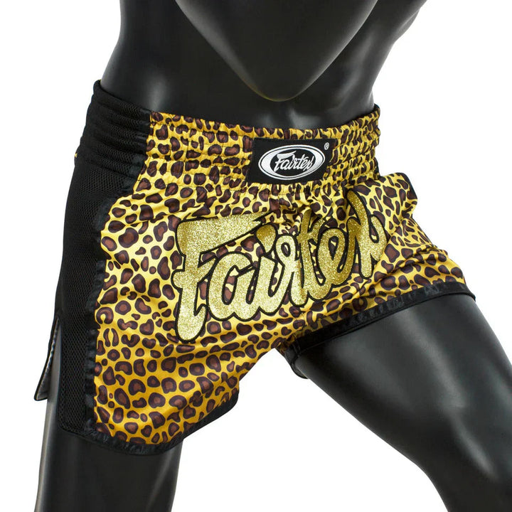 Fairtex Leopard Slim Cut Muay Thai Shorts - Sambo Store Australasia