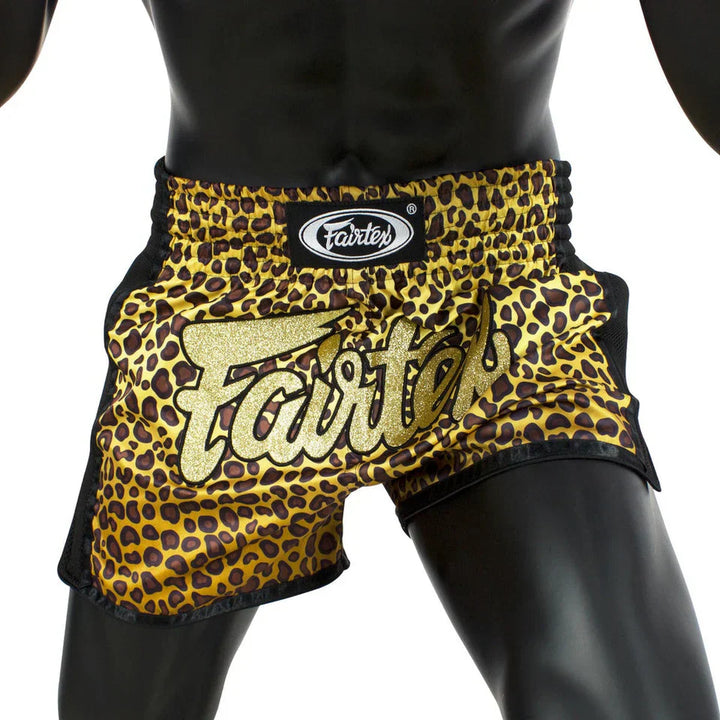 Fairtex Leopard Slim Cut Muay Thai Shorts - Sambo Store Australasia