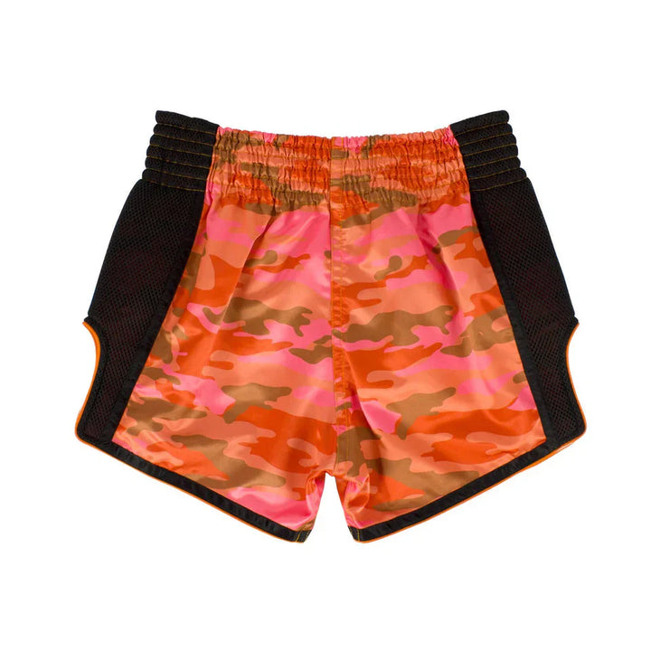 Fairtex Orange Camo Slim Cut Muay Thai Shorts - Sambo Store Australasia