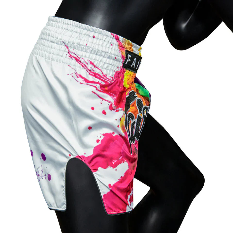 Fairtex White Funky Soul Muay Thai Shorts - Sambo Store Australasia