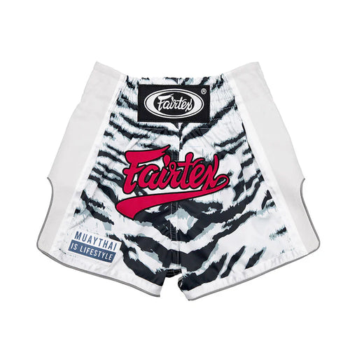 Fairtex White Tiger Kids Muay Thai Shorts - Sambo Store Australasia