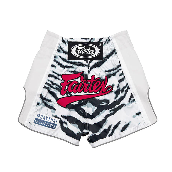 Fairtex White Tiger Kids Muay Thai Shorts - Sambo Store Australasia