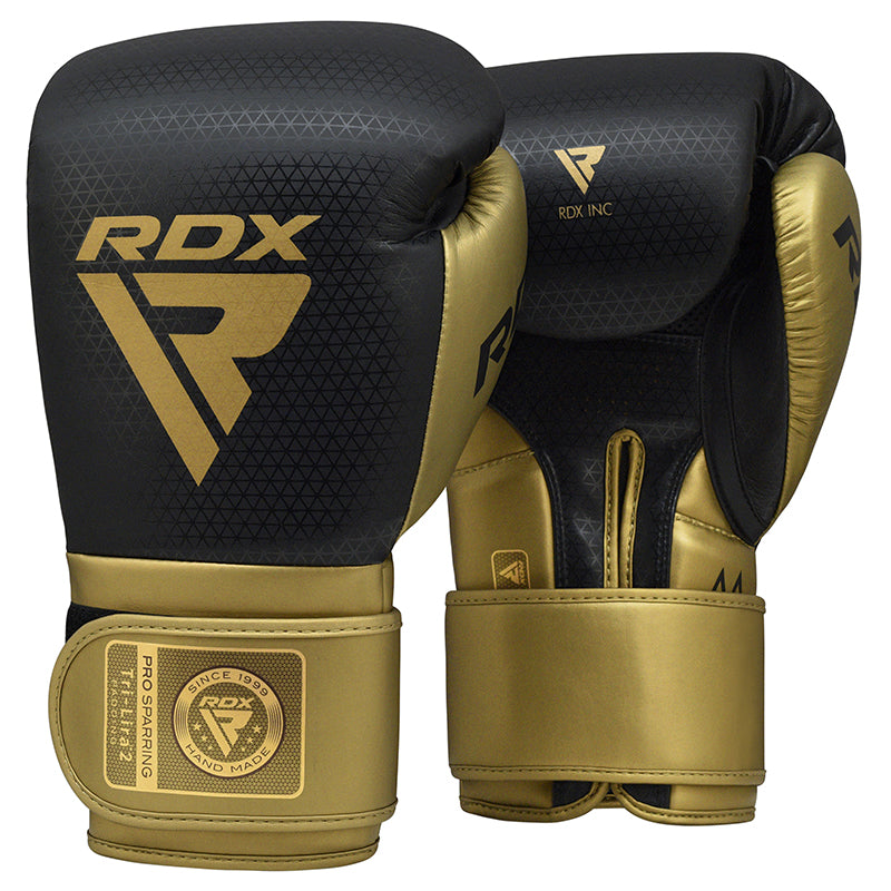 RDX L2 Mark Pro Sparring Boxing Gloves Hook and loop Black / Golden - Sambo Store Australasia