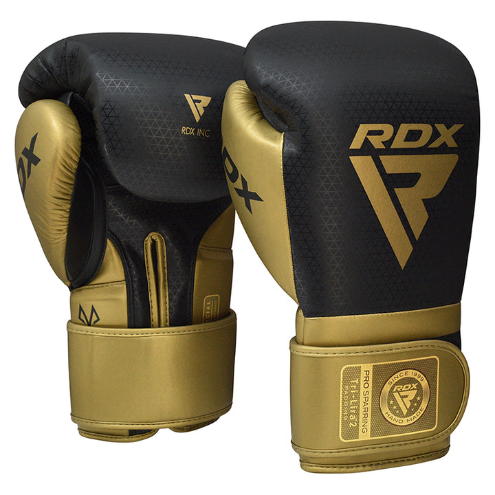 RDX L2 Mark Pro Sparring Boxing Gloves Hook and loop Black / Golden - Sambo Store Australasia